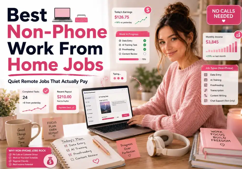 Non-Phone Work-From-Home Jobs