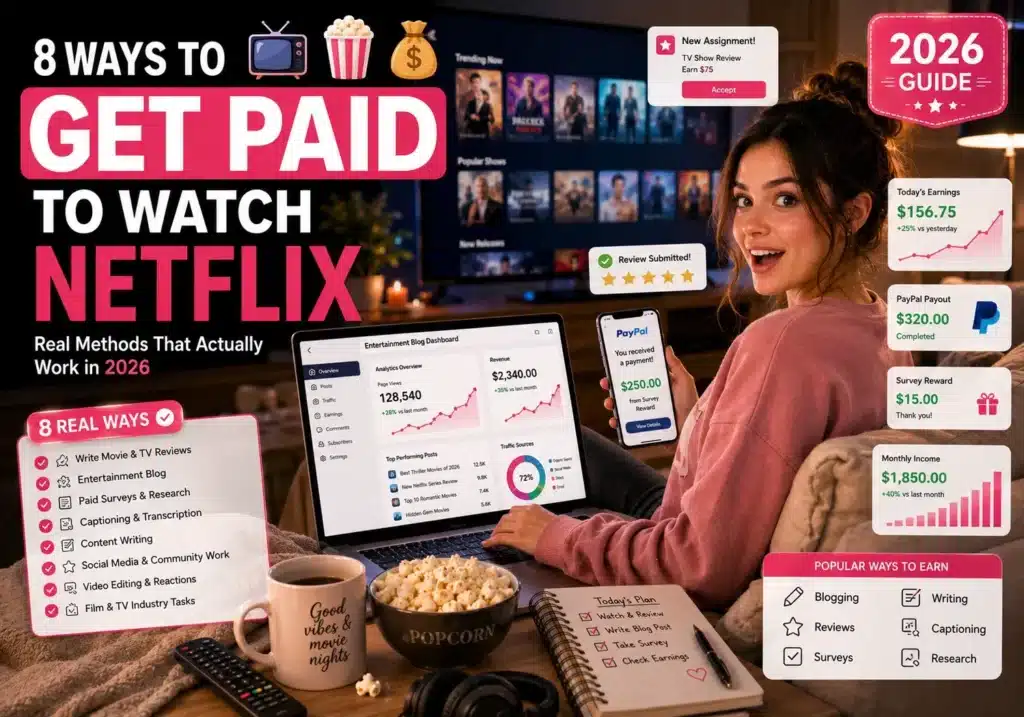 8 WAYS TO GET PAID TO WATCH NETFLIX